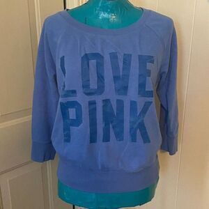 Victoria's Secret Pink Love Scoop Neck Sweatshirt Women Size M